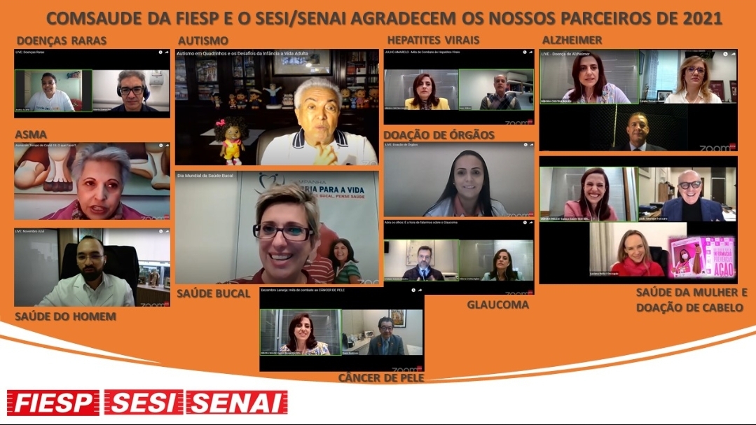 Fiesp /Sesi /Senai agradecimento parceria 2021